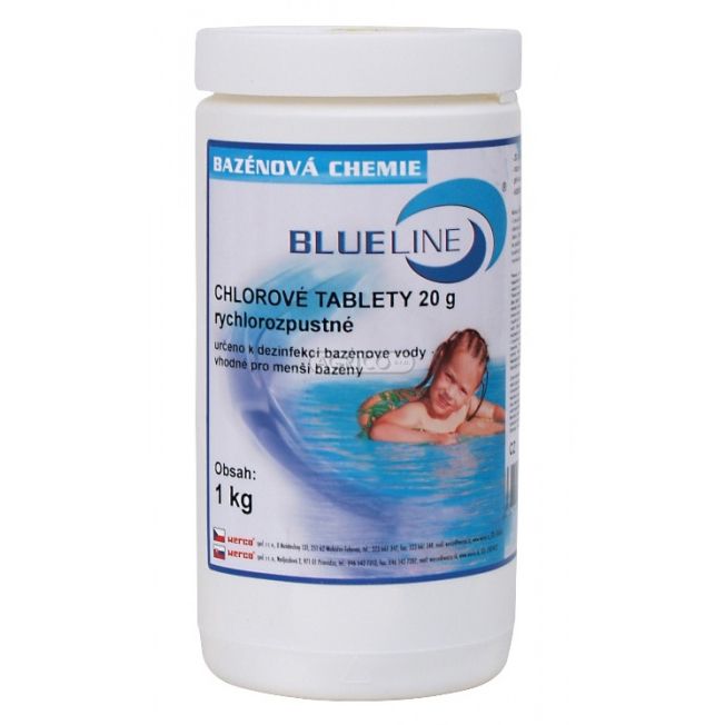 Tablety chlorov rychlorozpustn 1 kg Blue Line 504601